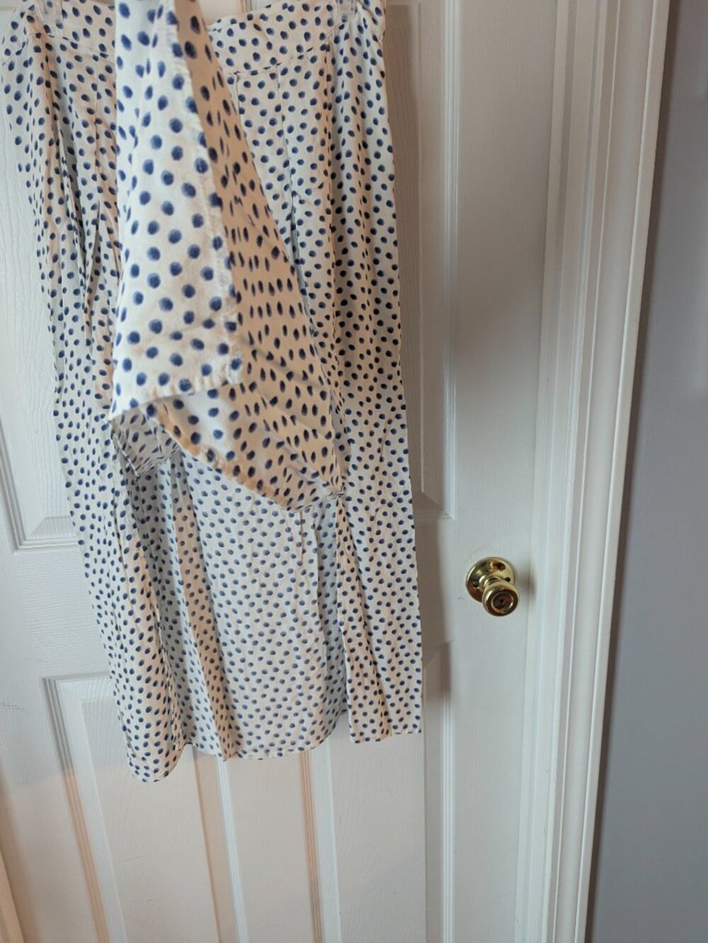 H&M white and blue polka dot skirt - 14 - Picture 3 of 7